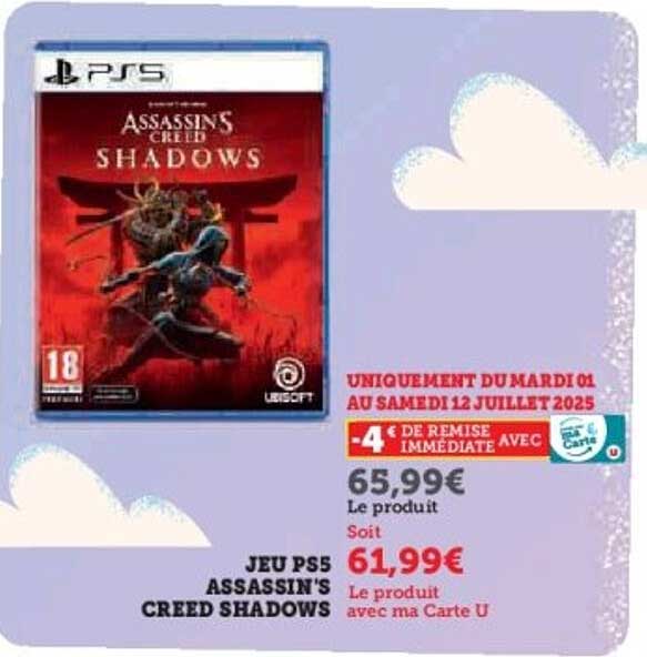 JEU PS5 ASSASSIN'S CREED SHADOWS