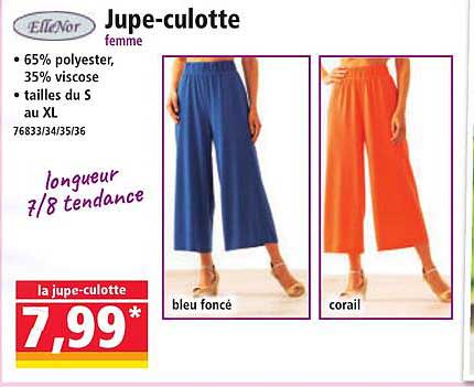 Jupe-culotte femme