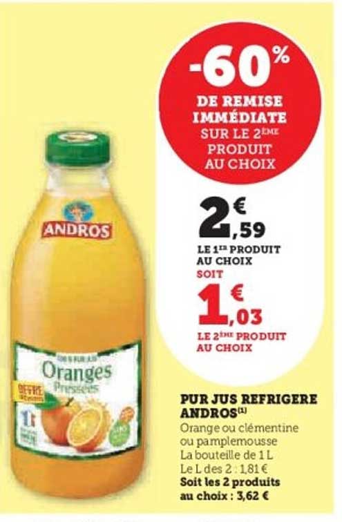 Jus d'Oranges Pressées Andros