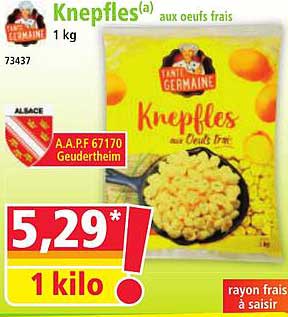 Knepfles(a) aux œufs frais 1 kg