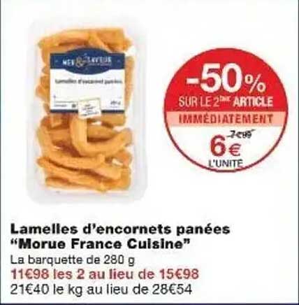 Lamelles d'encornets panées "Morue France Cuisine"