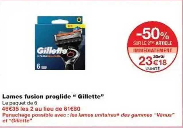 Lames fusion proglide "Gillette"
