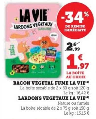 LARDONS VEGETAUX LA VIE