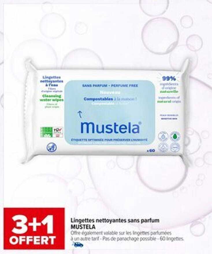 Lingettes nettoyantes sans parfum MUSTELA