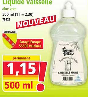 Liquide vaisselle aloe vera