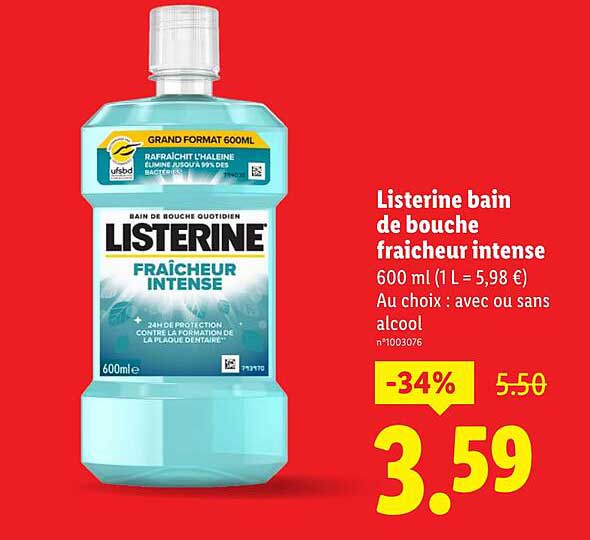 Listerine bain de bouche fraicheur intense