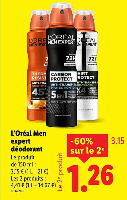 L'Oréal Men expert déodorant