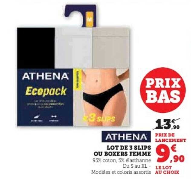 LOT DE 3 SLIPS OU BOXERS FEMME