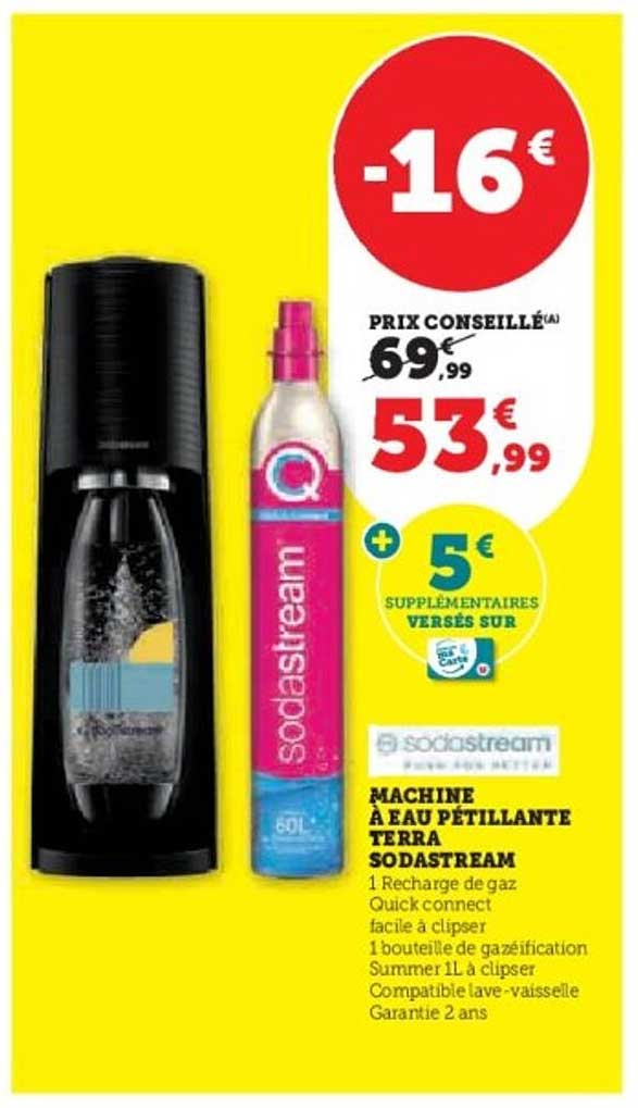 MACHINE À EAU PÉTILLANTE TERRA SODASTREAM