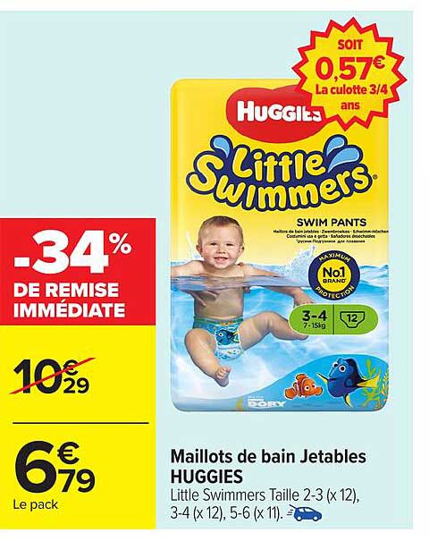 Maillots de bain Jetables HUGGIES Little Swimmers