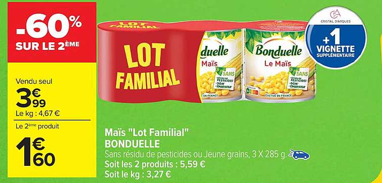Maïs "Lot Familial" BONDUELLE