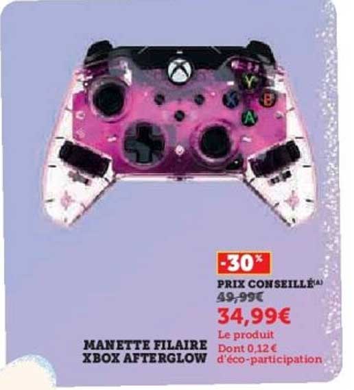 MANETTE FILAIRE XBOX AFTERGLOW