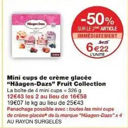 Mini cups de crème glacée “Häagen-Dazs” Fruit Collection