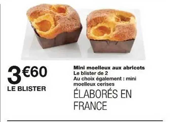 Mini moelleux aux abricots