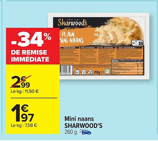 Mini naans SHARWOOD'S 260 g