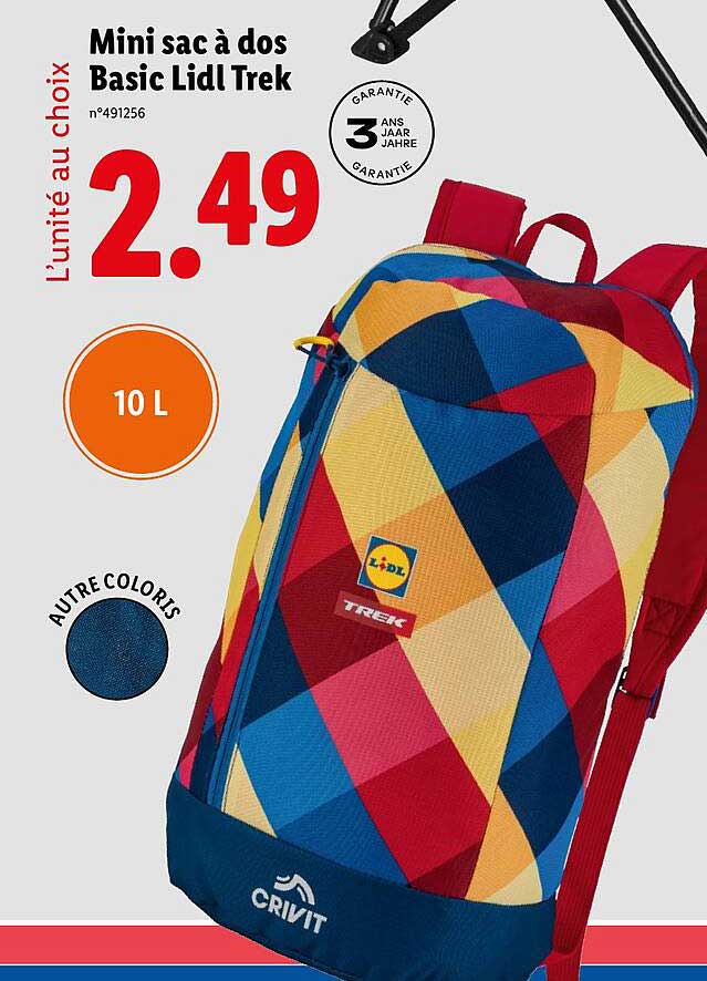 Mini sac à dos Basic Lidl Trek