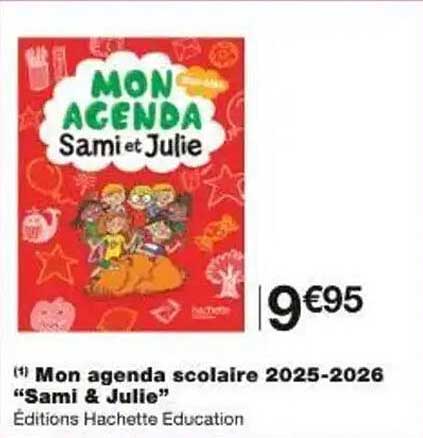 Mon agenda scolaire 2025-2026 "Sami et Julie"