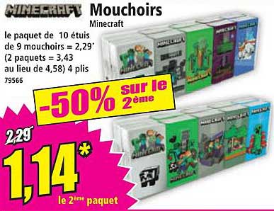 Mouchoirs Minecraft