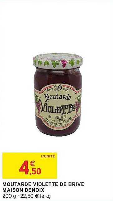 MOUTARDE VIOLETTE DE BRIVE MAISON DENOIX