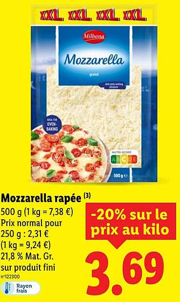 Mozzarella râpée