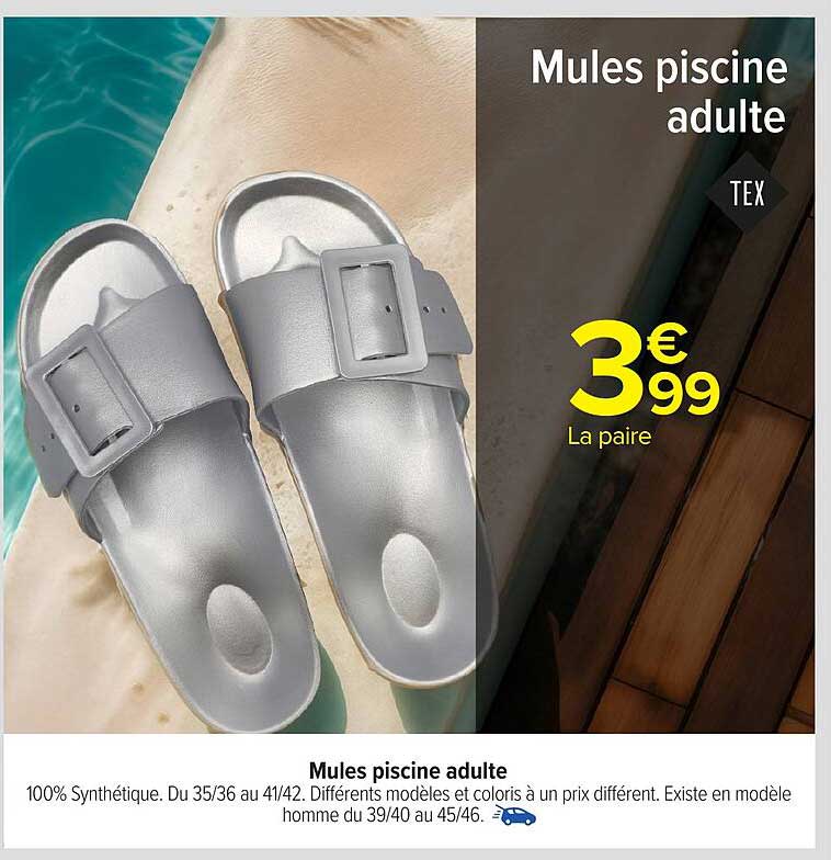Mules piscine adulte