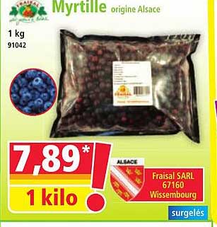 Myrtilles origine Alsace