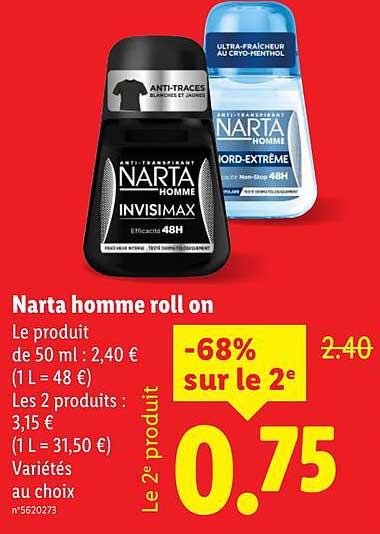 Narta homme roll on