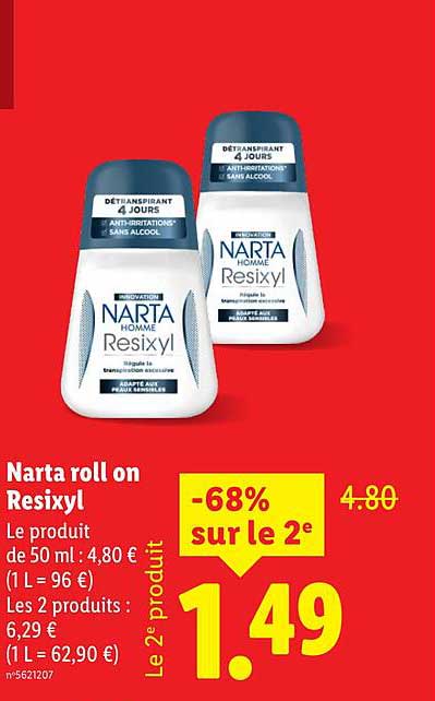 Narta roll on Resixyl
