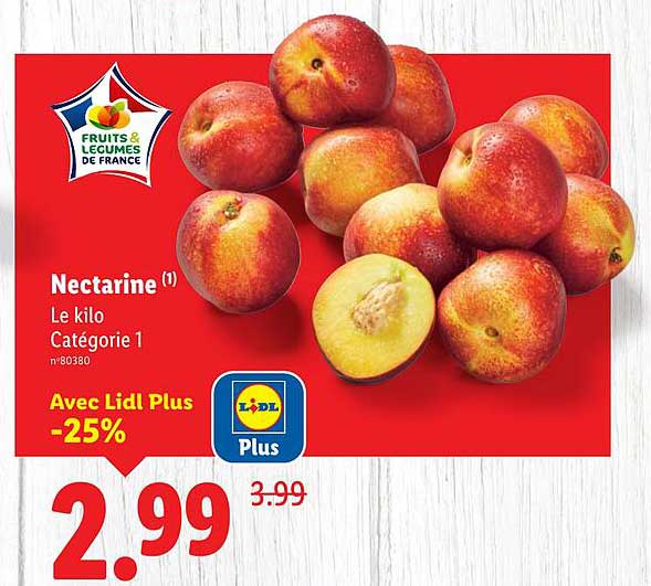 Nectarine (1) Le kilo Catégorie 1
