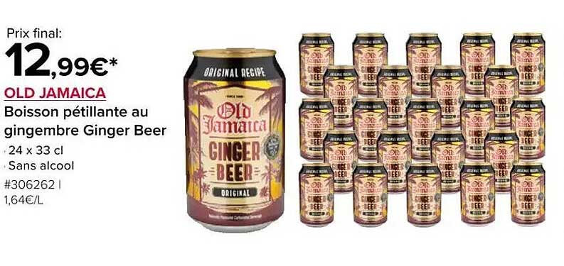 OLD JAMAICA Boisson pétillante au gingembre Ginger Beer