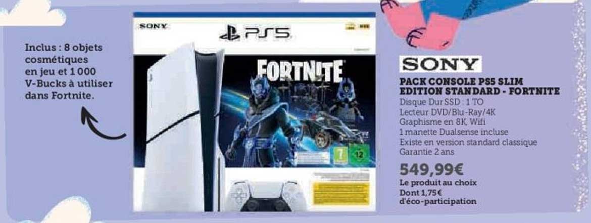 PACK CONSOLE PS5 SLIM EDITION STANDARD - FORTNITE
