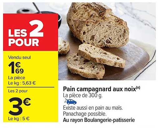 Pain campagnard aux noix