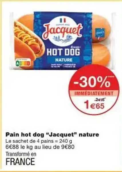 Pain hot dog "Jacquet" nature