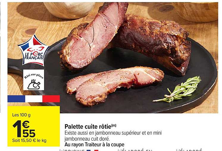 Palette cuite rôtie