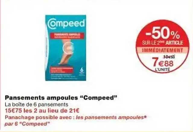 Pansements ampoules "Compeed"
