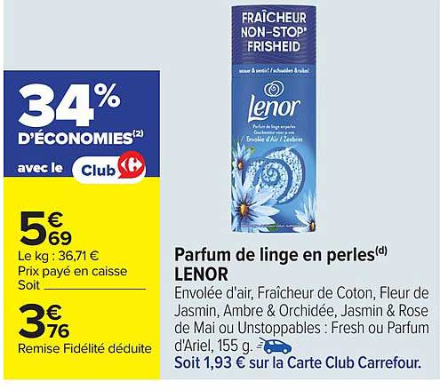 Parfum de linge en perles LENOR