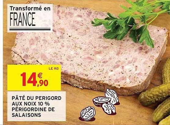 Pâté du Périgord aux noix 10 % Périgordine de salaisons