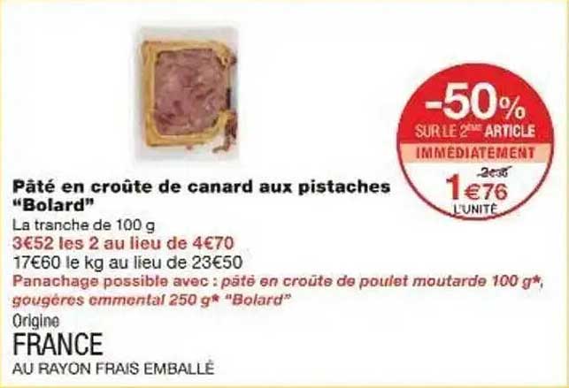 Pâté en croûte de canard aux pistaches "Bolard"