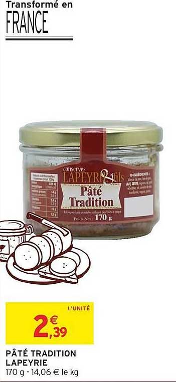 Pâté Tradition Lapeyrie