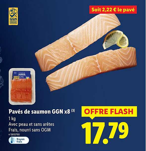 Pavés de saumon GGN x8