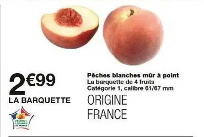 Pêches blanches mûr à point