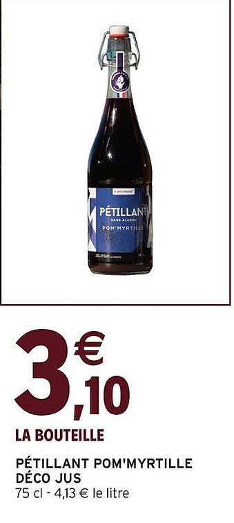 PÉTILLANT POM'MYRTILLE DÉCO JUS