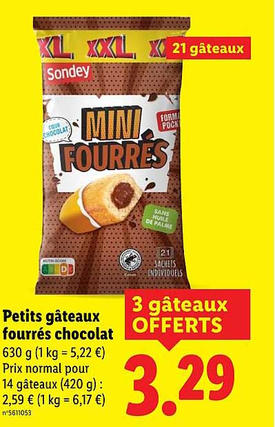 Petits gâteaux fourrés chocolat