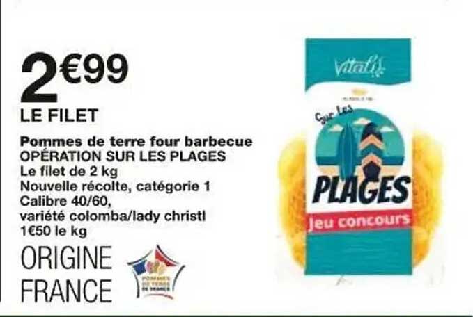POMMES DE TERRE FOUR BARBECUE OPÉRATION SUR LES PLAGES