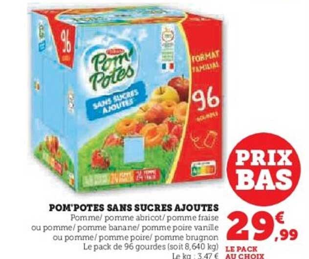 POM'POTES SANS SUCRES AJOUTÉS