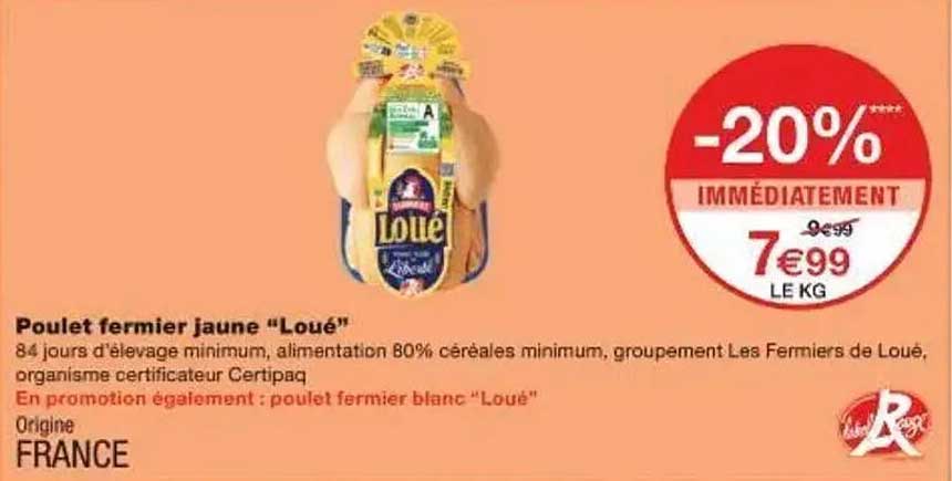 Poulet fermier jaune "Loué"