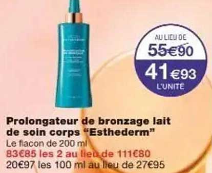Prolongateur de bronzage lait de soin corps 'Esthederm'