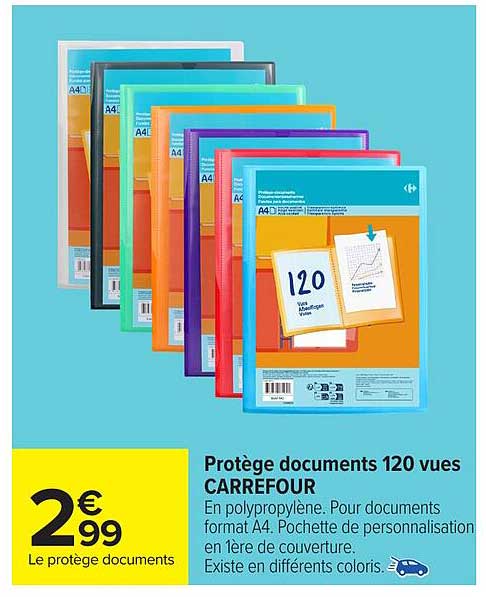 Protège documents 120 vues CARREFOUR