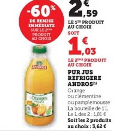 PUR JUS REFRIGERE ANDROS