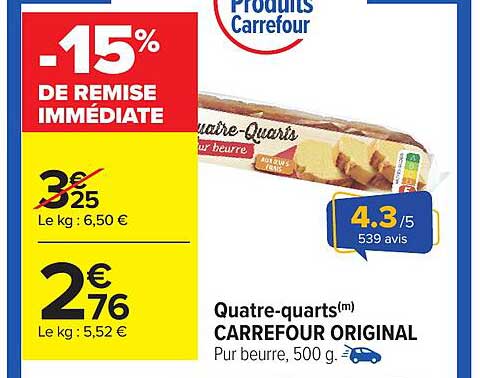 Quatre-quarts(m) CARREFOUR ORIGINAL